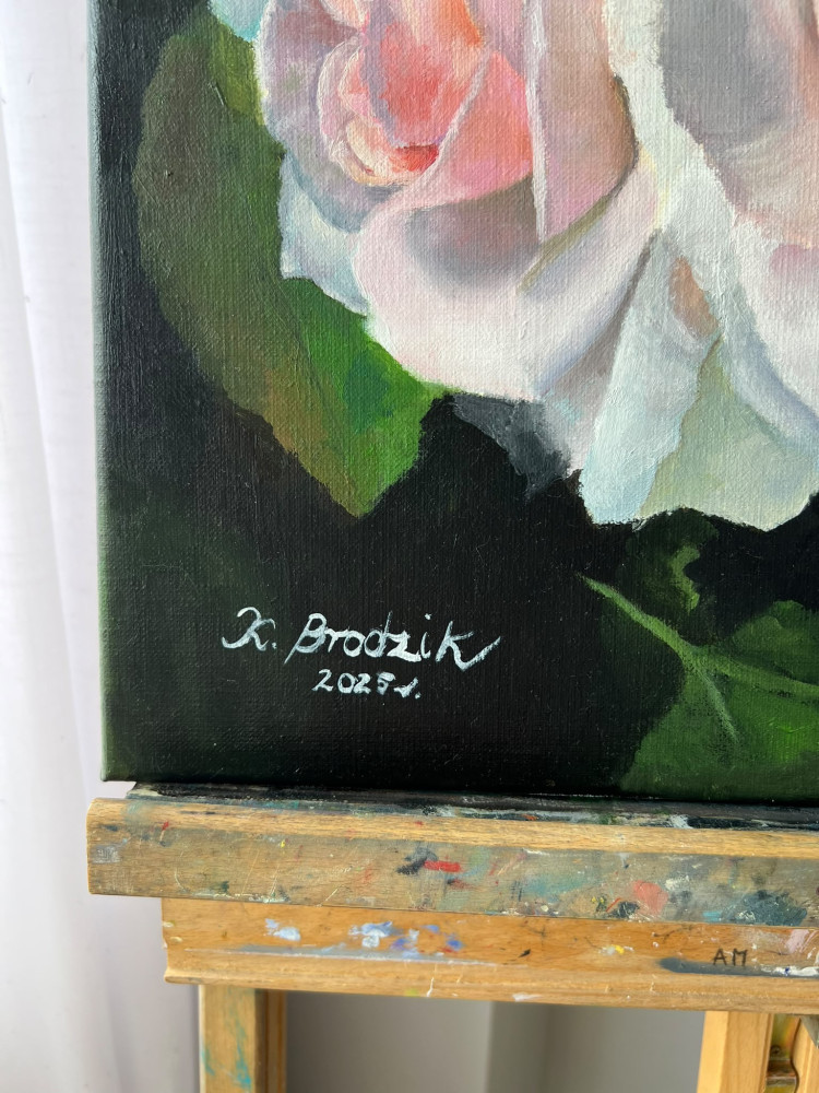 Oil painting on canvas "Rose"