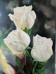 Oil painting on canvas "Rose"