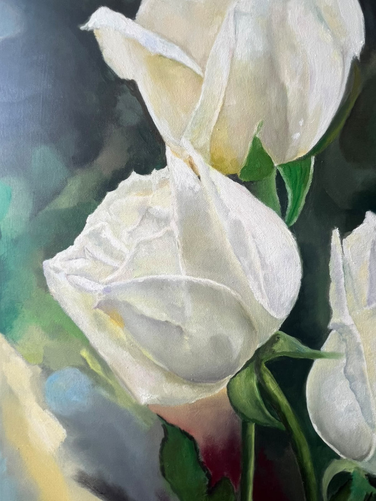 Oil painting on canvas "Rose"