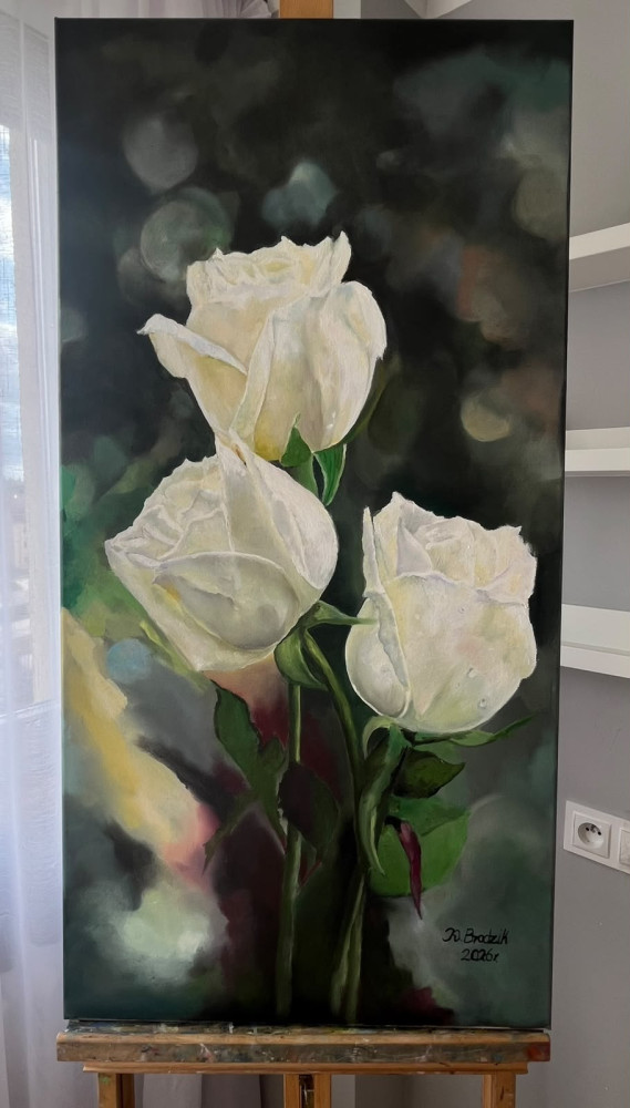 Oil painting on canvas "Rose"